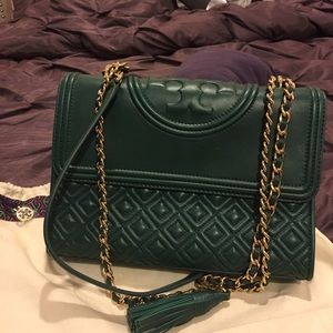 Tory Burch Fleming convertible shoulder bag.